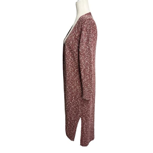 MASSIMO DUTTI‎ Burgundy Italian Yarn Long Cardigan Women's Size Medium - Picture 3 of 7